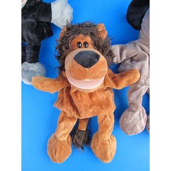 Unbranded 3 Stuffed Animal Hand Puppets - Elephant Lion & Gorilla Plush - Picture 3 of 8